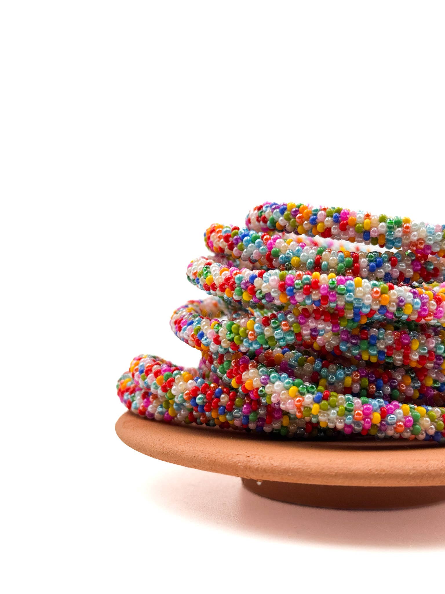 MAISON KIZO Bracciale nepalese perline di vetro E32
