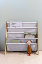 3 Sprouts Libreria per bambini con tessuto riciclato - colori uniformi: Argilla