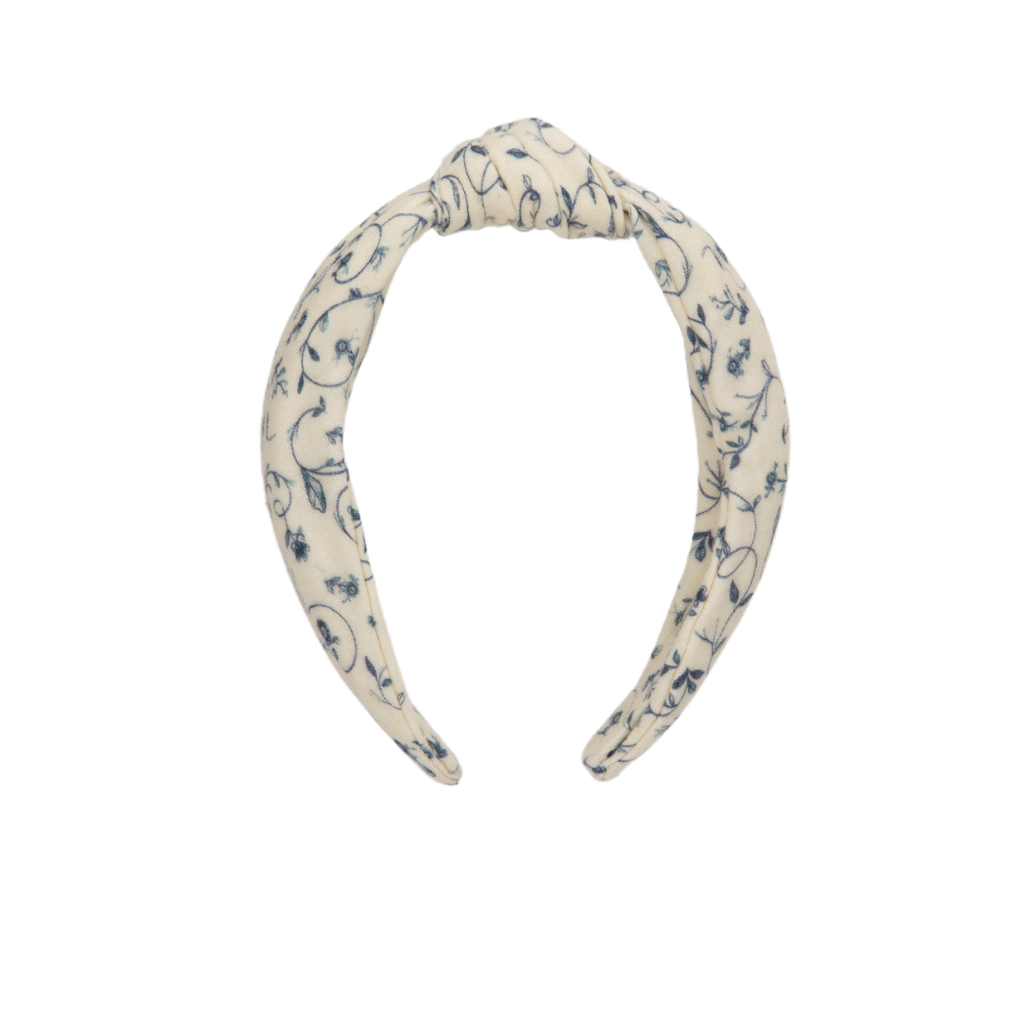 GRECH & CO Fascia Classica con Nodo | Cotone Organico: Floreale scandinavo