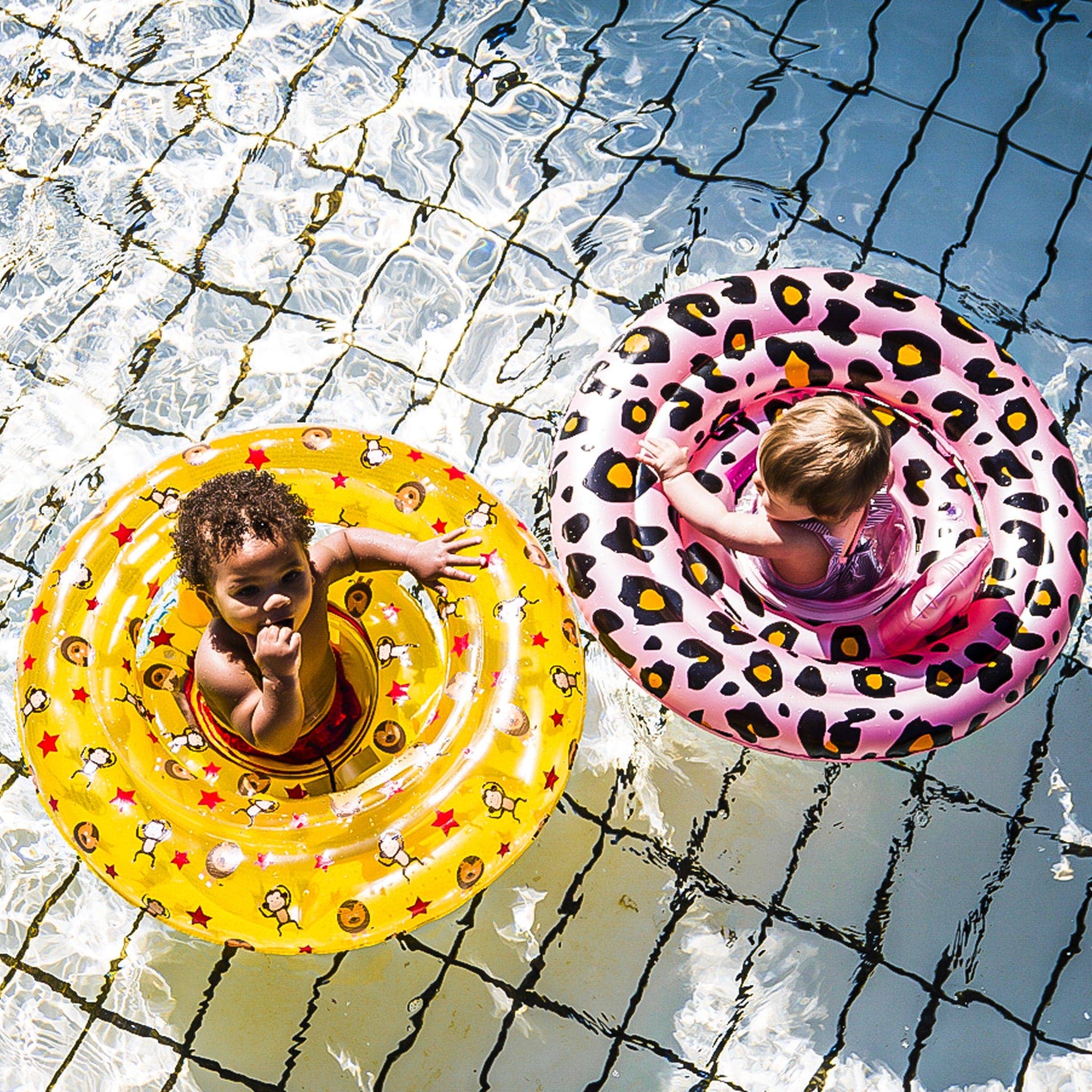 Swim Essentials Salvagente per Bambini - Rosa/Oro - Safari Chic - 0/1 Anni