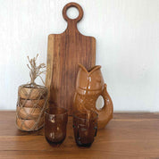 Opjet Paris Vaso brocca pesce gm marrone L16,5 P11 H25,3cm: Marrone