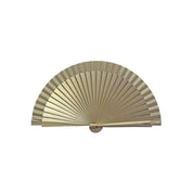 Tusitala Barcelona Ventaglio clutch oro in legno e cotone