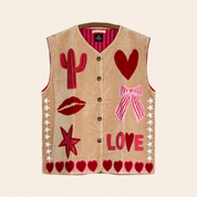 TOUT - Gilet Annika in velluto: Pantera