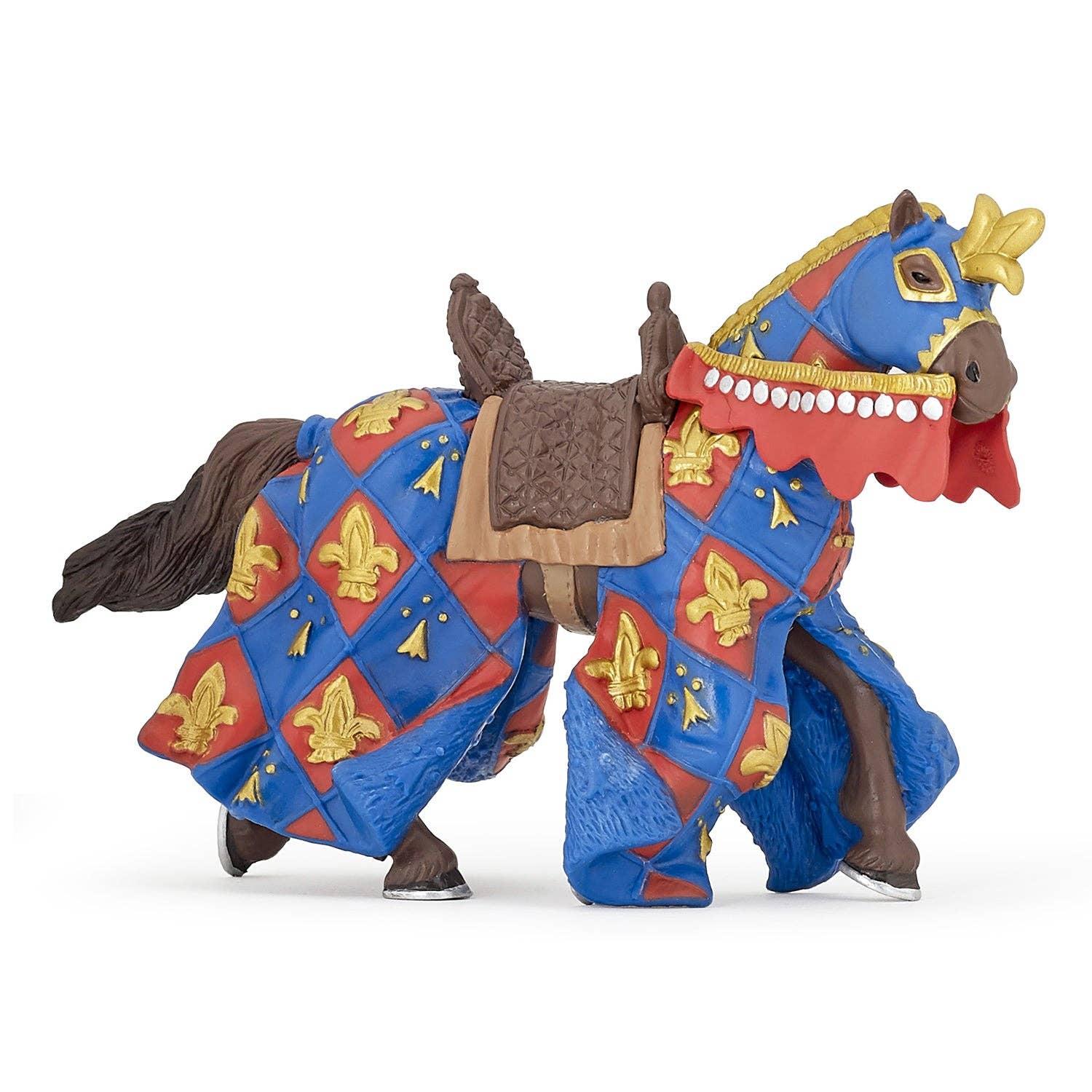 Papo Statuina cavallo blu con giglio