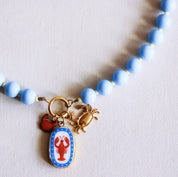Bazou Collana di perline Miyuki con ciondoli - azzurro chiaro