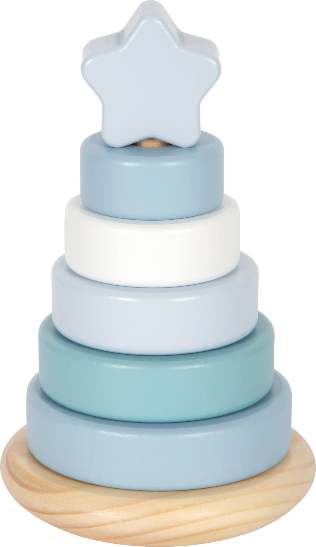 small foot Torre impilabile azzurra in legno | Giochi impilabili | Gioco in legno