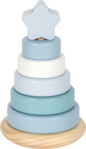 small foot Torre impilabile azzurra in legno | Giochi impilabili | Gioco in legno