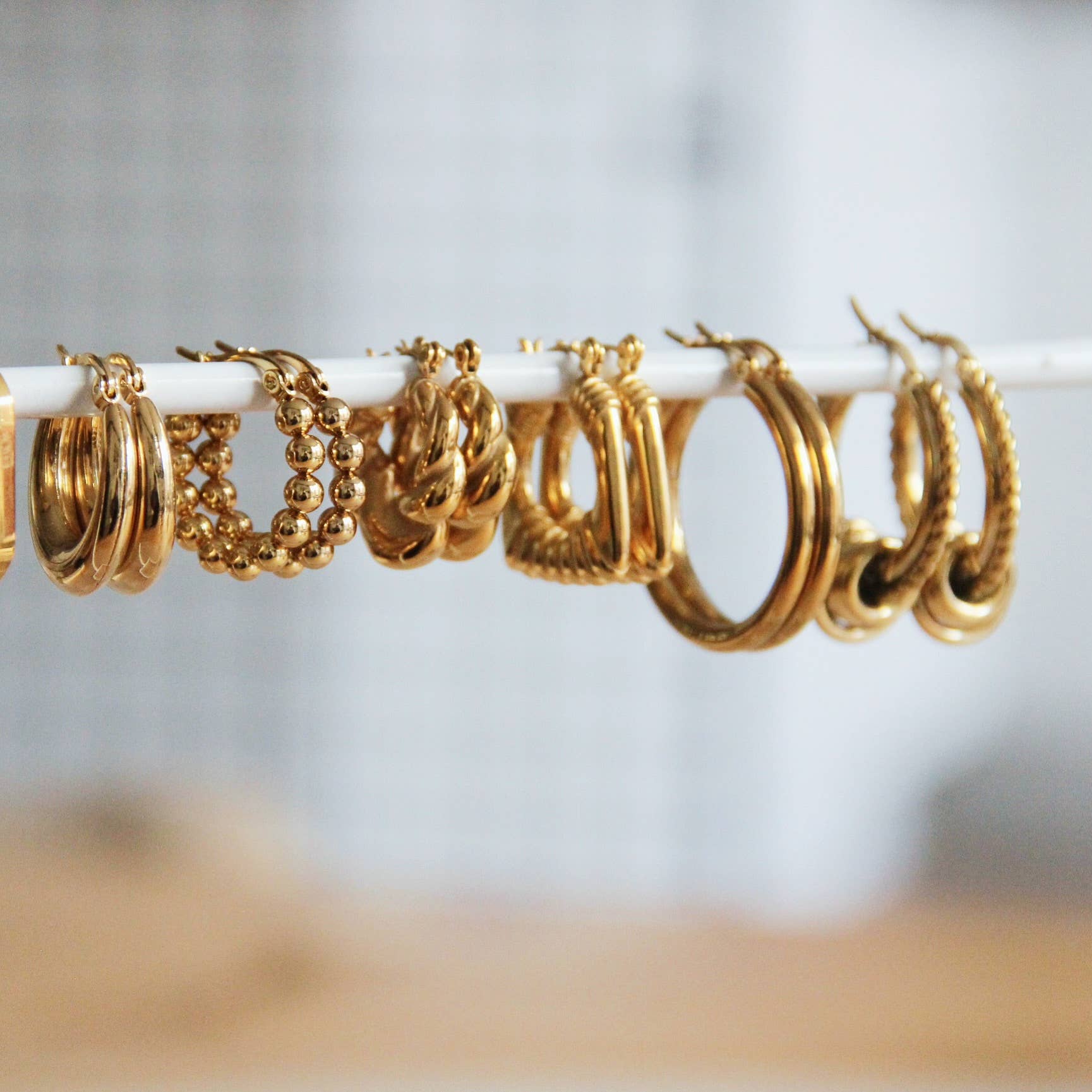Bazou Creoli ovale in acciaio inossidabile 16mm «basic» - oro