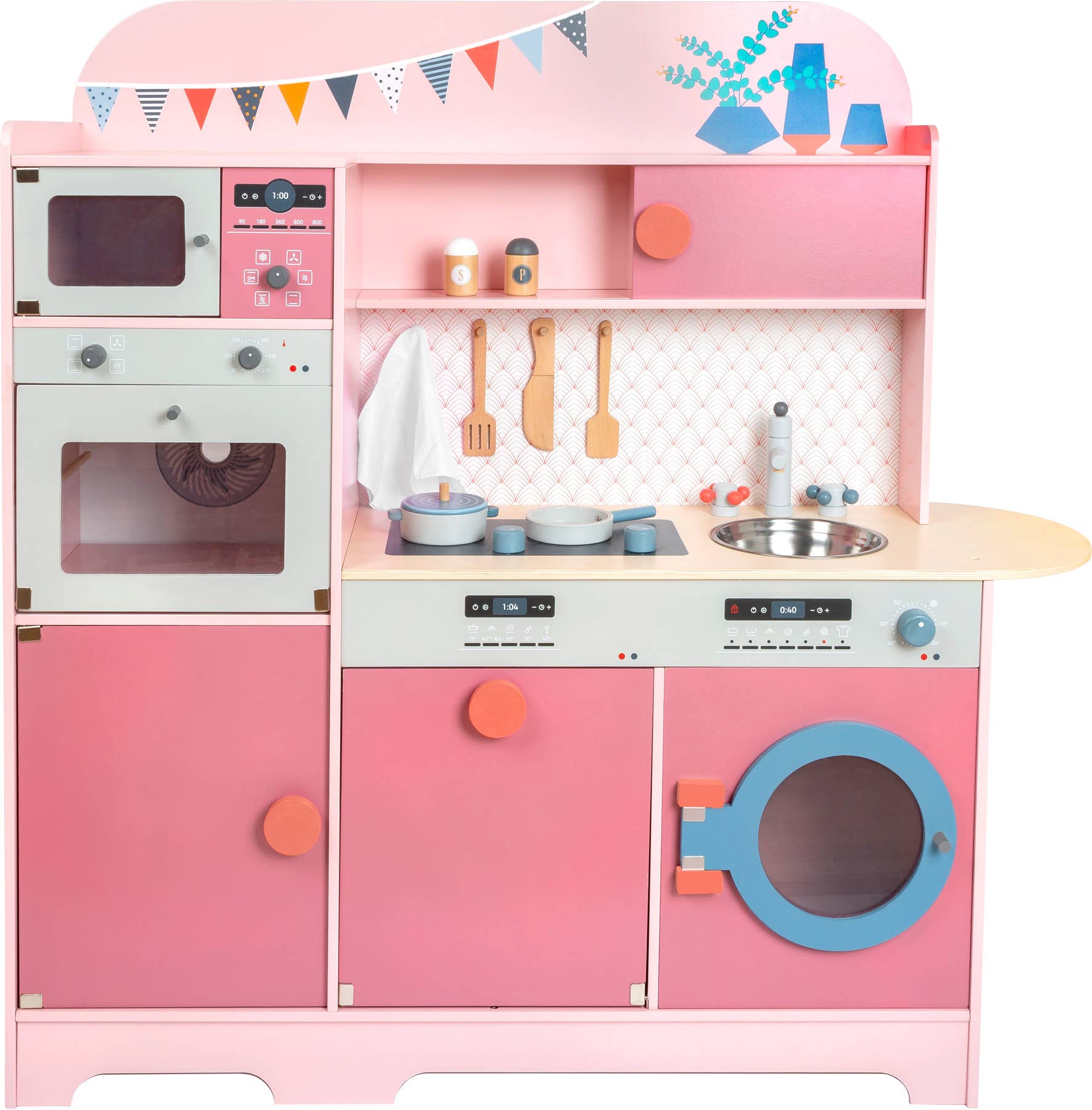 Small foot Cucina giocattolo rosa gourmet per bambini in legno | Kaufmannstäden