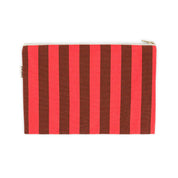 Rose in April POCHETTE LILI RIGHE MARRONE / POMODORO: MARRONE / POMODORO