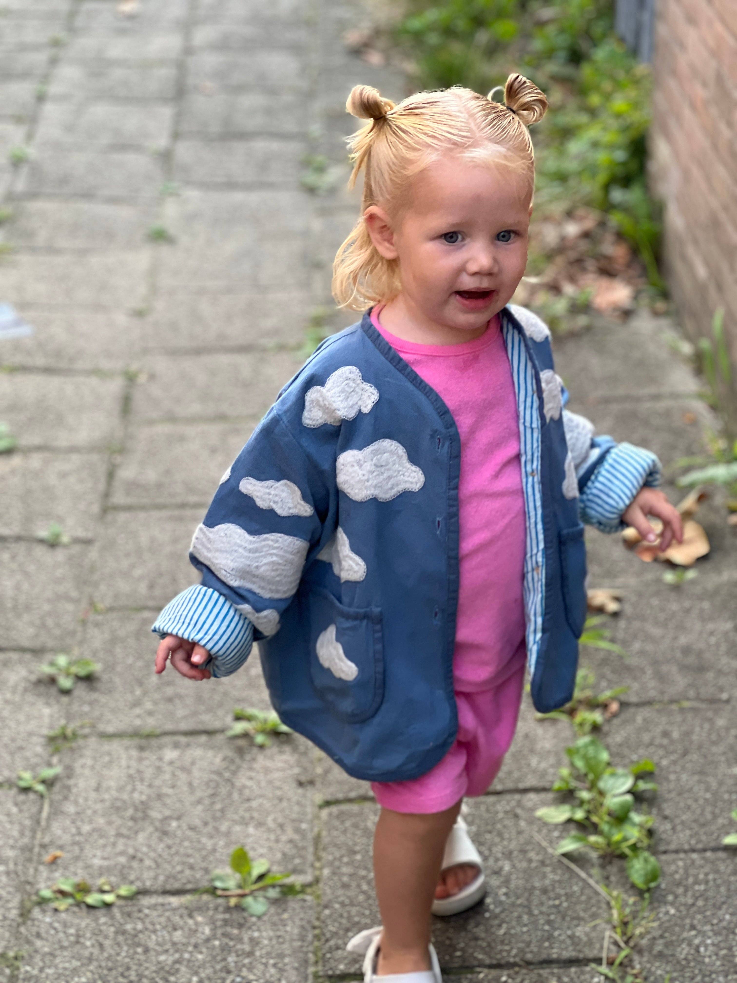 ToutVintage Giacca ricamata in cotone nuvola BAMBINI