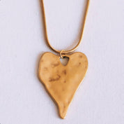 Bazou Lunga collana snake con cuore XL