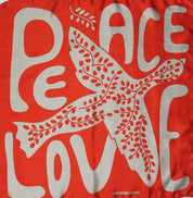 Les Belles Vagabondes Mini foulard arancione Peace and Love
