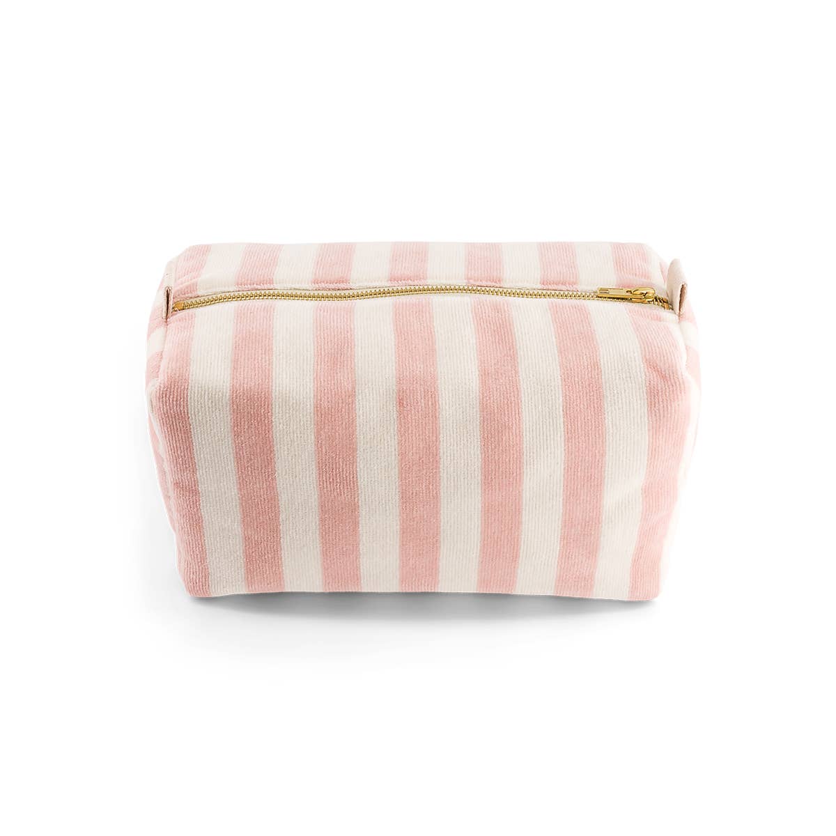 Rose in April Beauty case in spugna rosa chiaro a righe VIC: ROSA CHIARO / L13*W26*H12