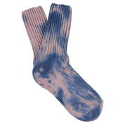 ESCUYER Calzini Tie Dye Donna - Indigo/ Coral: EU 36/41 UK 3.5/7 US 6/9.5