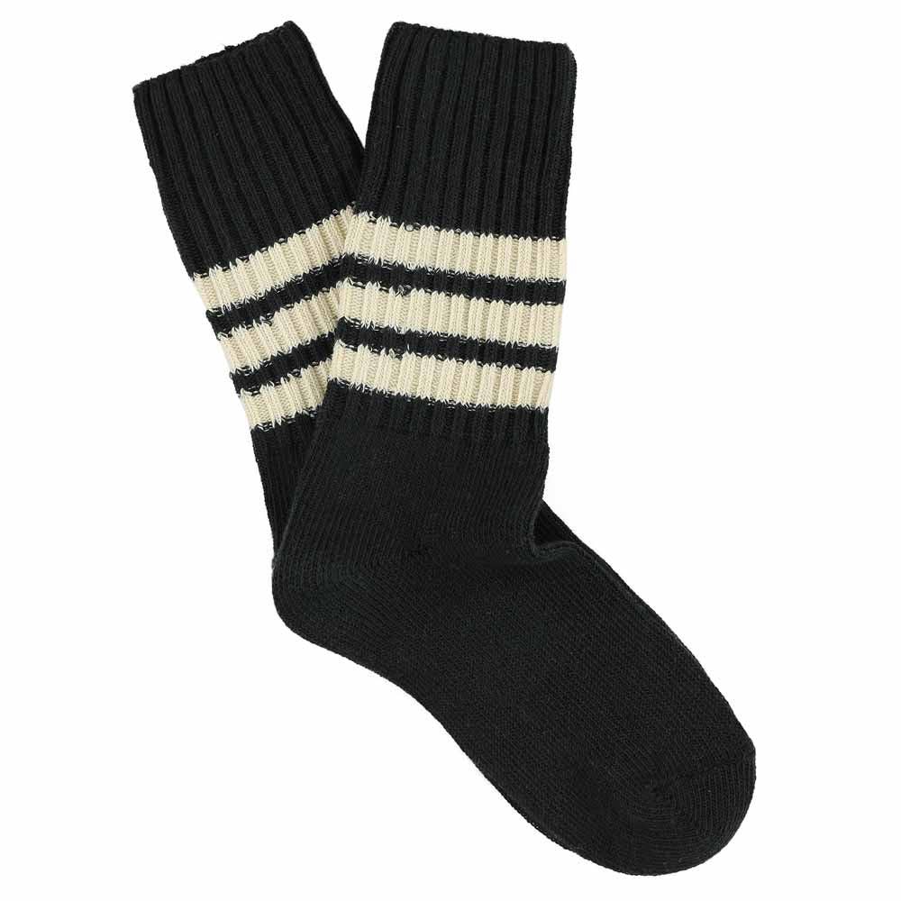 ESCUYER Calzini a righe da donna - Nero / Ecru: EU 36/41 UK 3.5/7 US 6/9.5
