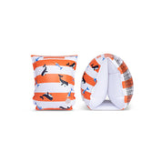 Swim Essentials Fasce da Braccio - Rosso/Bianco - Strisce Oceaniche
