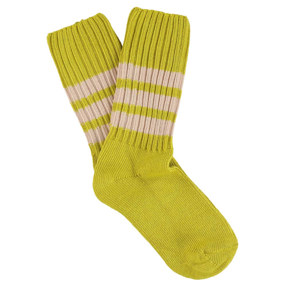 ESCUYER Calzini a righe da donna - Giallo / Rosa: EU 36/41 UK 3.5/7 US 6/9.5