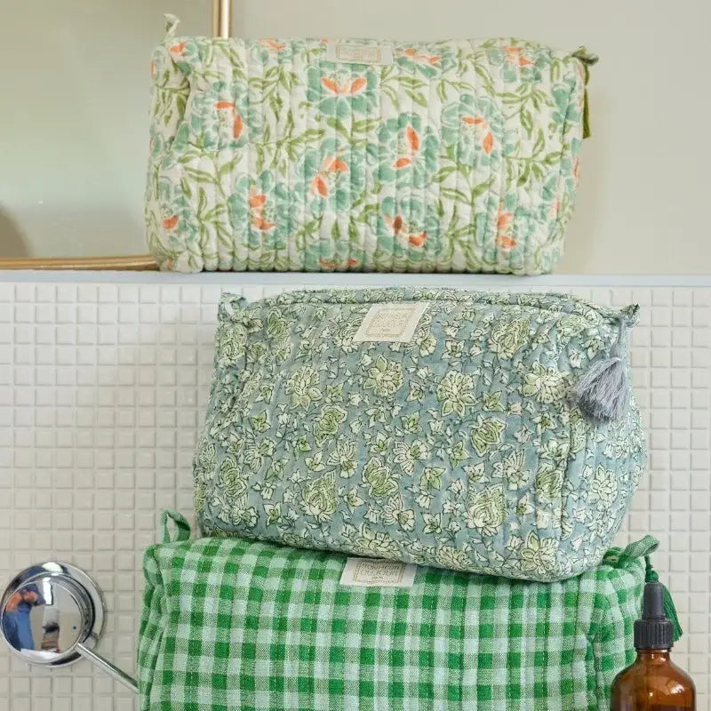 Bonheur du Jour Beauty case - Vichy Verde: 23x10