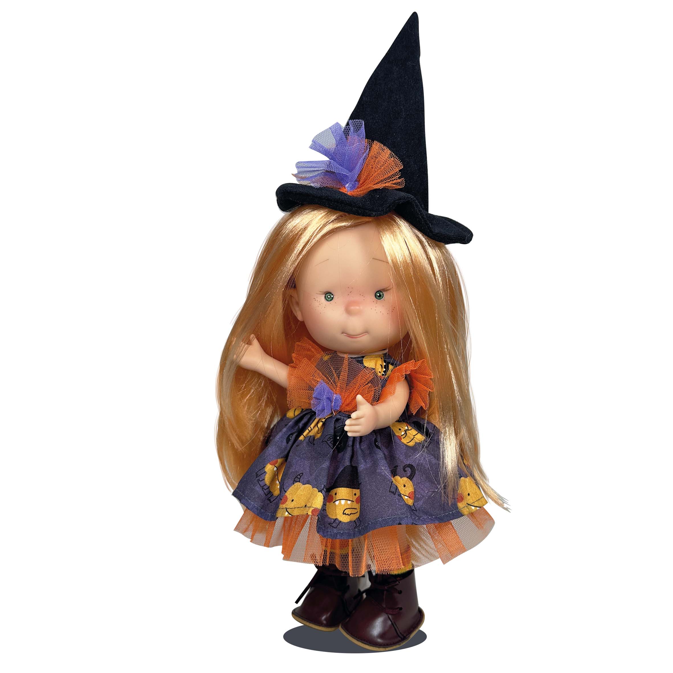 Nines Artesanals d'Onil Dolls BAMBOLA PIPPA HALLOWEEN CAPELLI LISCI