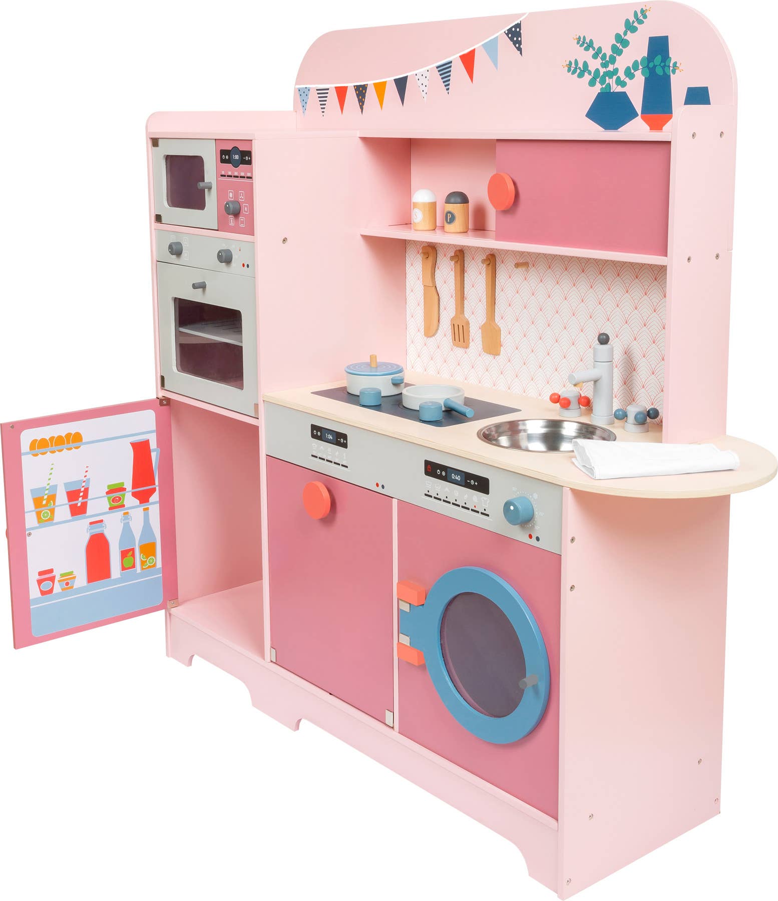 Small foot Cucina giocattolo rosa gourmet per bambini in legno | Kaufmannstäden