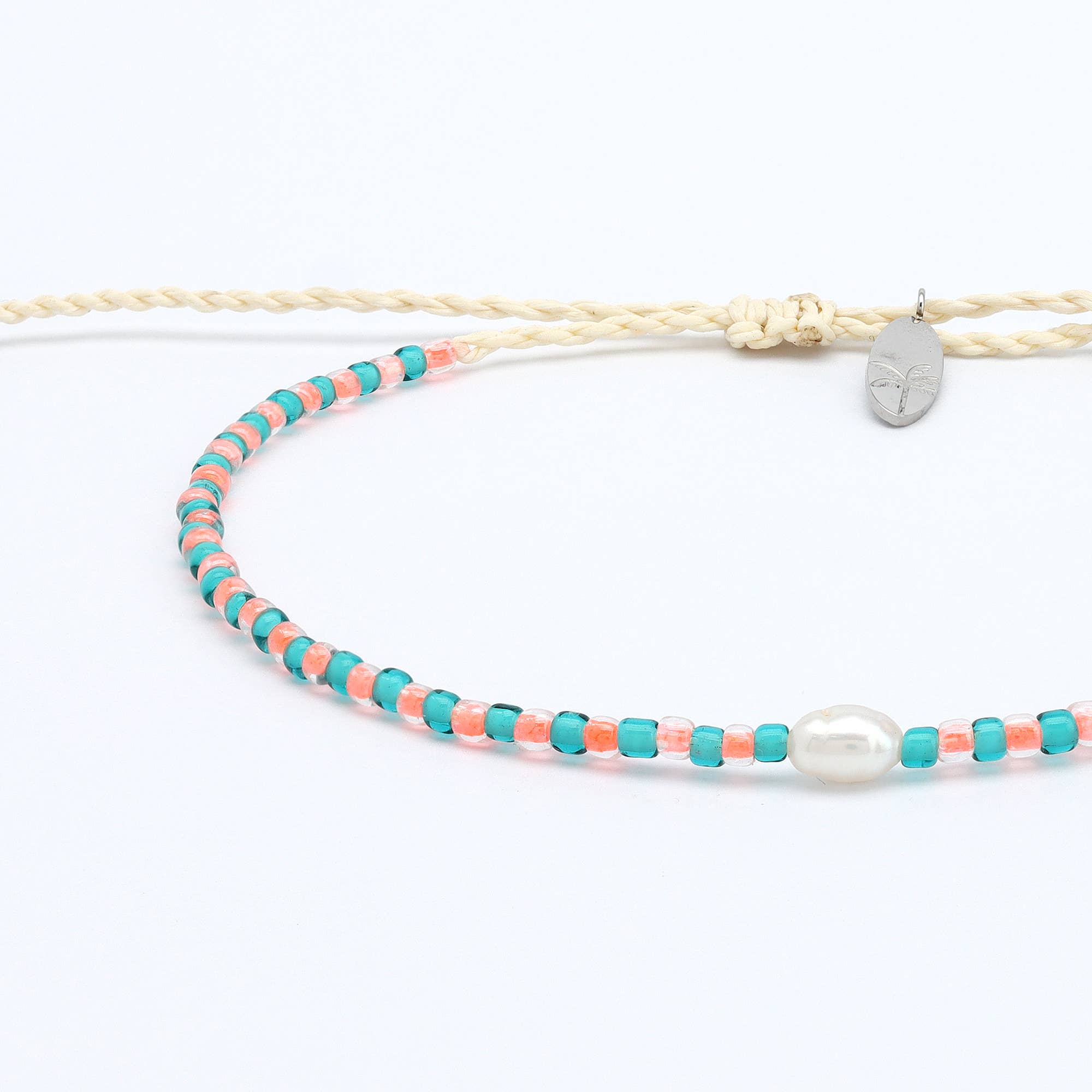 Pineapple Island Braccialetto Delicato con Perline Mutiara: Rosa & Rosso