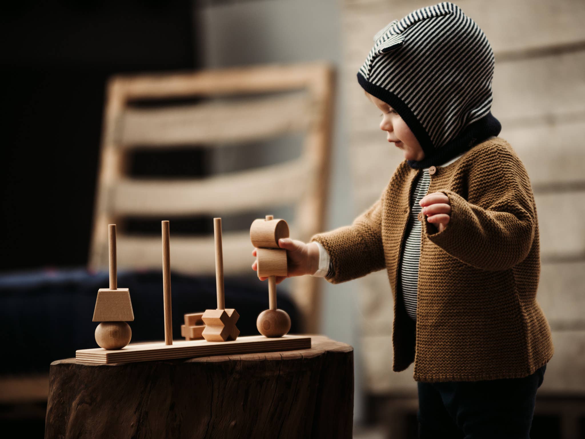Wooden Story Sp. z o.o. Giocattolo impilabile naturale XL - montessori