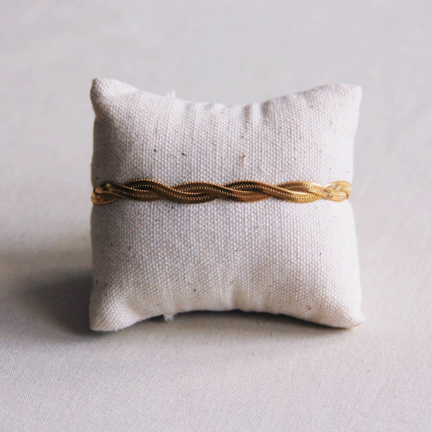 Bazou Bracciale a forma di serpente intrecciato in acciaio inossidabile - oro