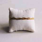 Bazou Bracciale a forma di serpente intrecciato in acciaio inossidabile - oro