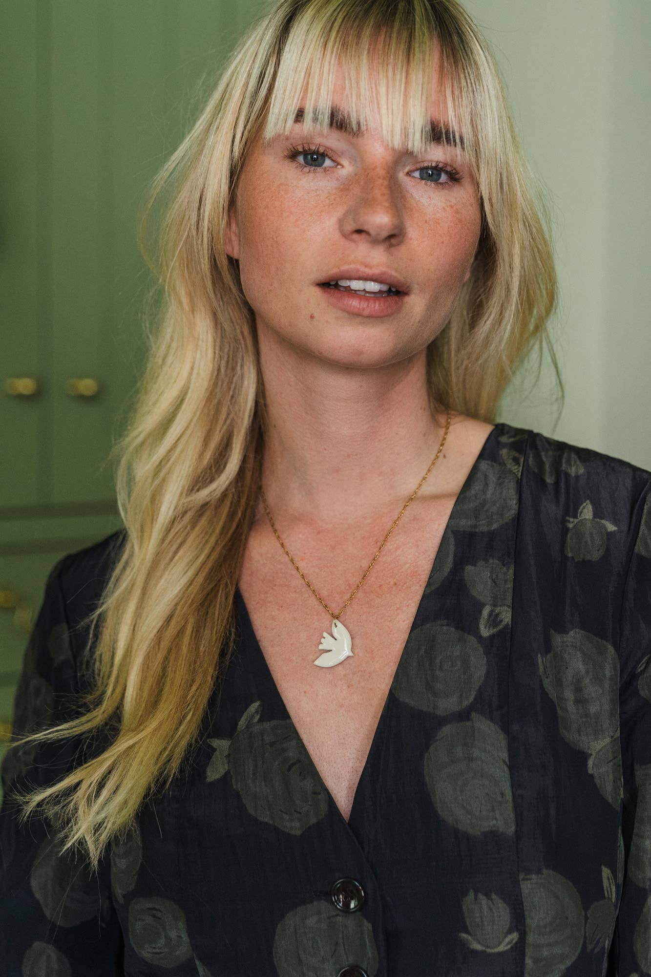 Van Schaaijk Studio Ciondolo uccello Paloma - avorio: Sì / Oro