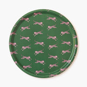 BLU KAT Vassoio da portata rotondo rosa leopardato - 38 cm