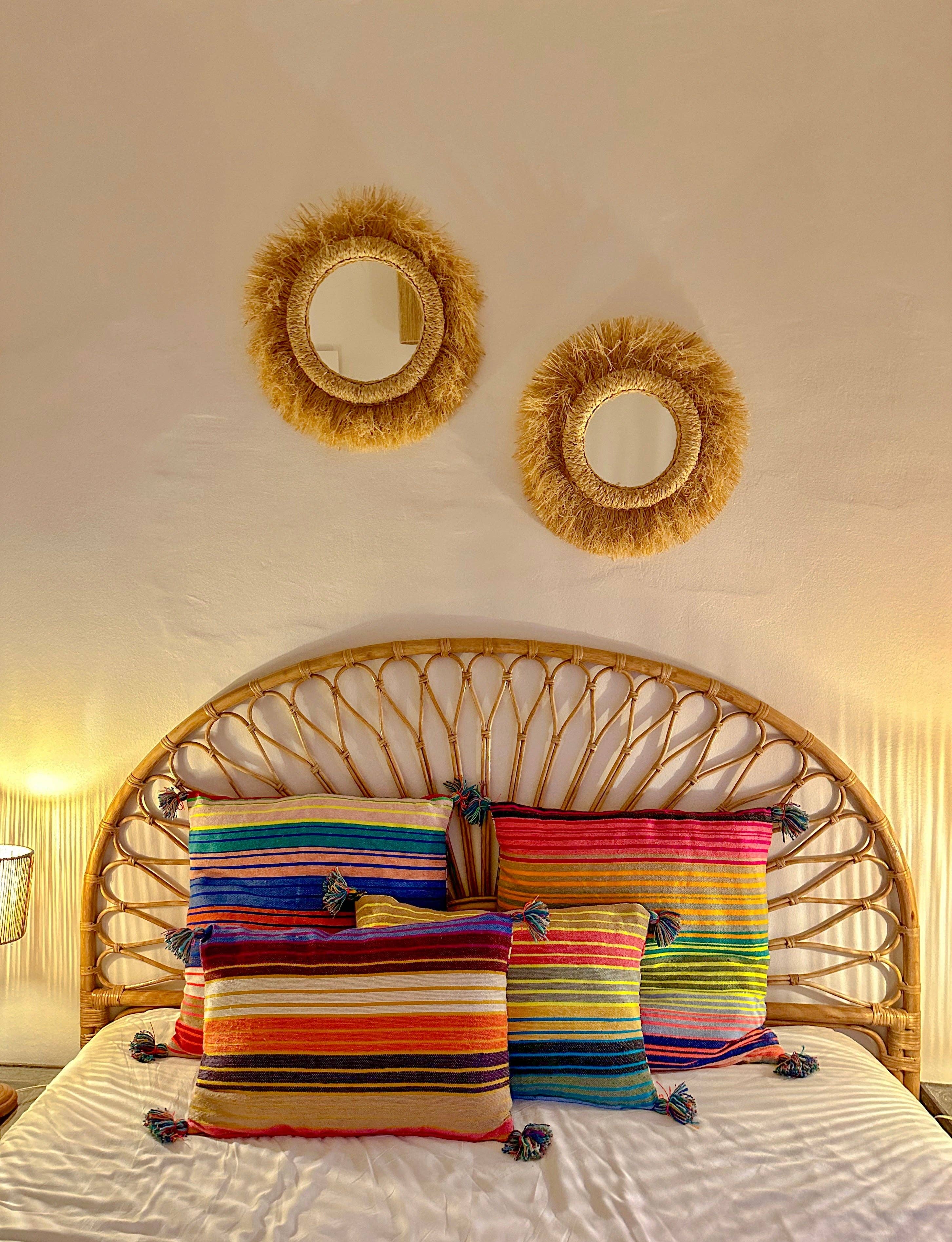 SOUK in the CITY Cuscini MOUIRA Multi Stripe & Pompom - 50/50