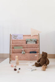 3 Sprouts Libreria per bambini con tessuto riciclato - Terrazzo: Crema Terrazzo
