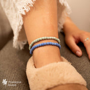 Pineapple Island Cavigliera con Perline di Labuan: Blu Scuro