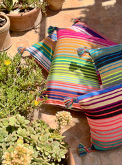 SOUK in the CITY Cuscini MOUIRA Multi Stripe & Pompom - 50/50