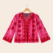 TOUT - Giacca Yasmine Velluto di Seta Rosa