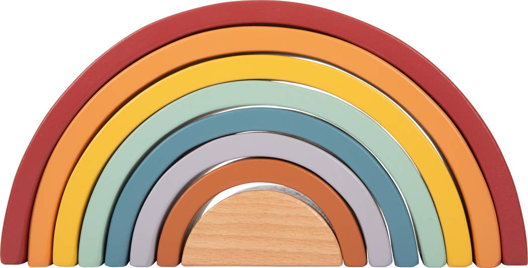 Small foot Cubetti da costruzione in legno Arcobaleno "Safari"