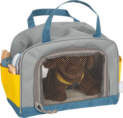 small foot Cucciolo di cane con borsa e kit toelettatura | gioco di ruolo | giocattolo in legno