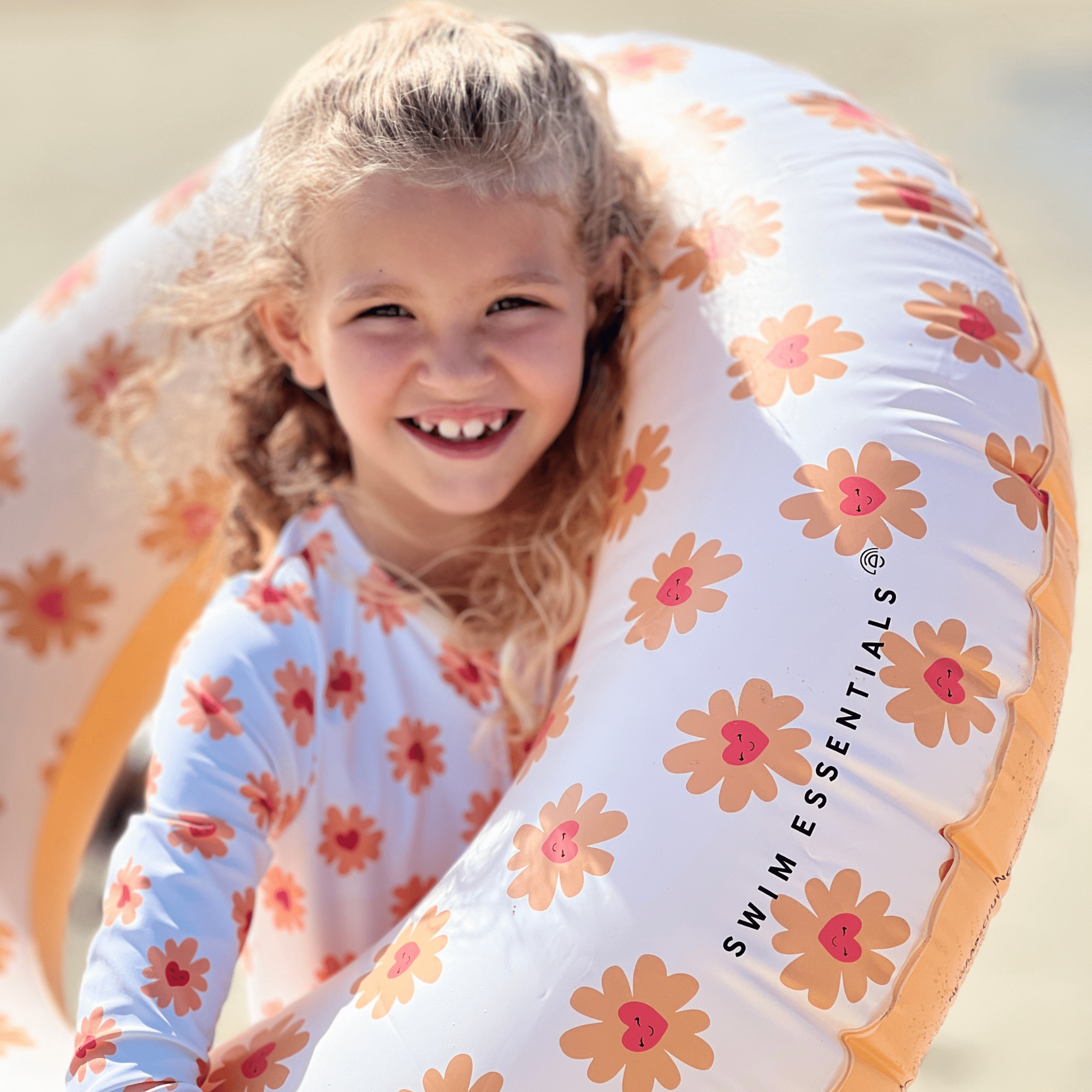 Swim Essentials Ciambella da nuoto - Multicolore - Amore floreale: Ø 55 cm
