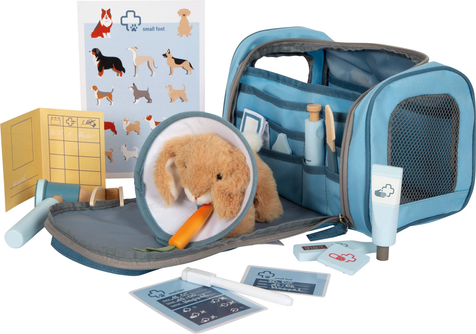 small foot Borsa del veterinario con coniglio | Giocattolo medico | Giocattolo in legno