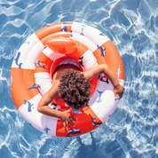 Swim Essentials Salvagente per Bambini - Bianco/Rosso - Strisce Oceaniche - 0/1 Anni