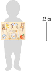 Small foot Puzzle Oggetti di Uso Quotidiano con Manopole in Legno