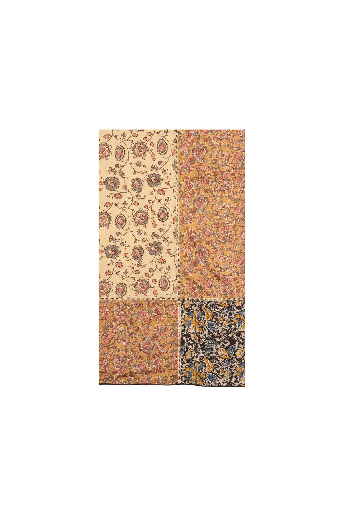 Louise Misha Tovaglia Carla con fiori in arancione, rosa, crema e blu: Crema Poesia / 180X180