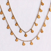 Bazou Collana lunga con doppia moneta