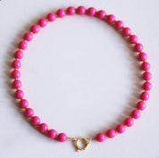Bazou Collana con perline Miyuki - fucsia/arancione