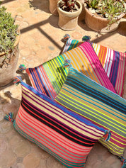 SOUK in the CITY Cuscini MOUIRA Multi Stripe & Pompom - 50/50