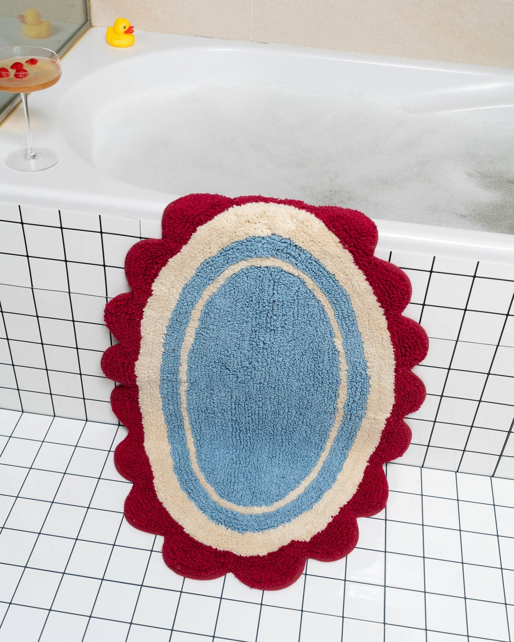 Tarta Gelatina Tappetino da bagno Carmen: Azzurro