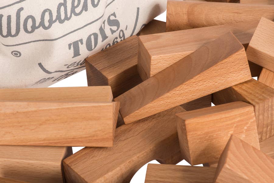Wooden Story Sp. z o.o. Blocchi naturali in sacco XL - 50 pezzi