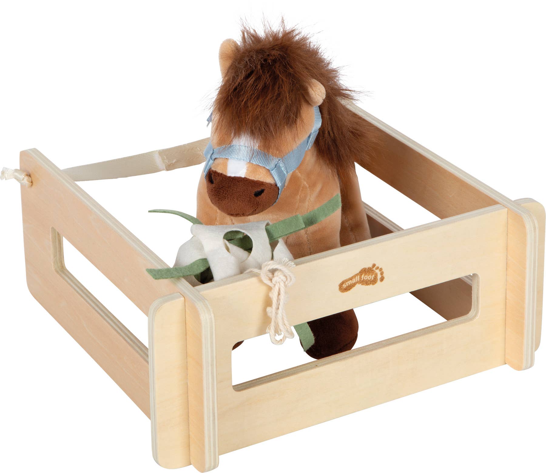 small foot Set da gioco cavallo con stalla e accessori nella borsa