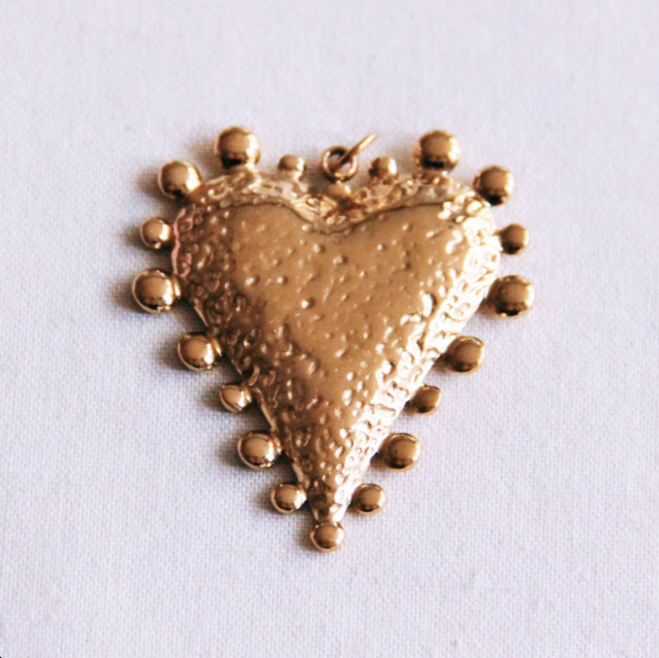 Bazou Ciondolo cuore XL puntinato (pendente per collana con perline XL)